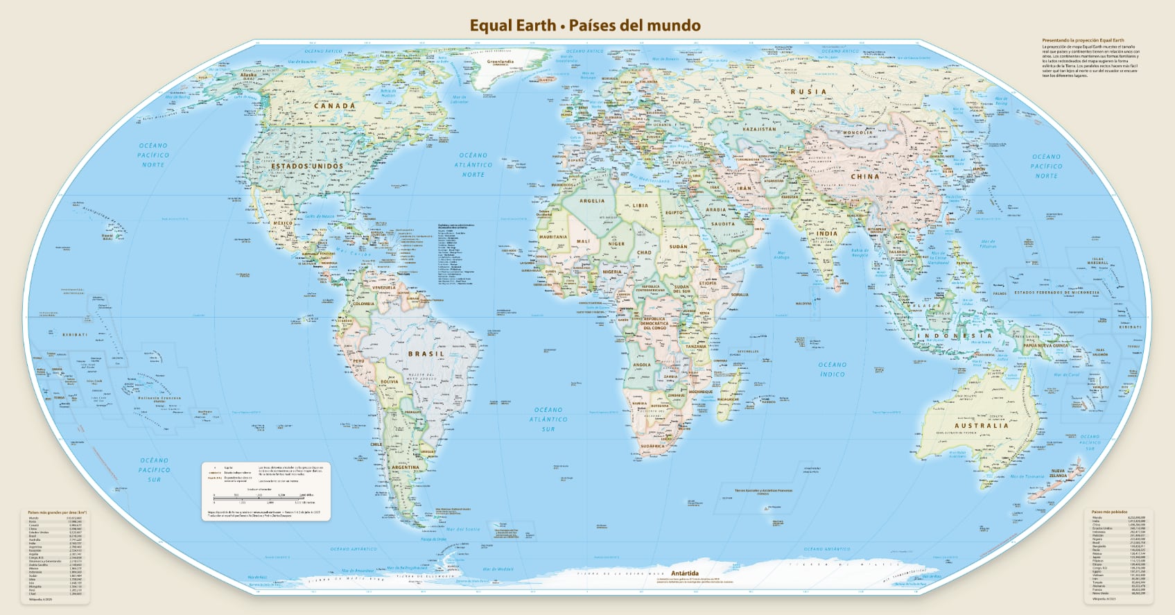 África y América Latina adquieren una mayor presencia visual frente a las representaciones tradicionales del planeta - Créditos: Equal Earth.