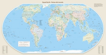 África y América Latina adquieren una mayor presencia visual frente a las representaciones tradicionales del planeta - Créditos: Equal Earth.