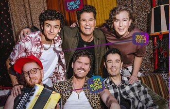 Sin Ánimo de Lucro y Carlos Vives. Foto: Instagram @sinanimodelucromusic