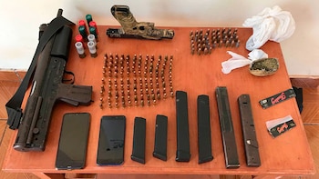 Algunas de las armas incautadas