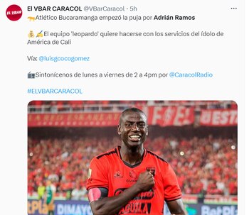 Atlético Bucaramanga detrás de los goles de Adrián Ramos