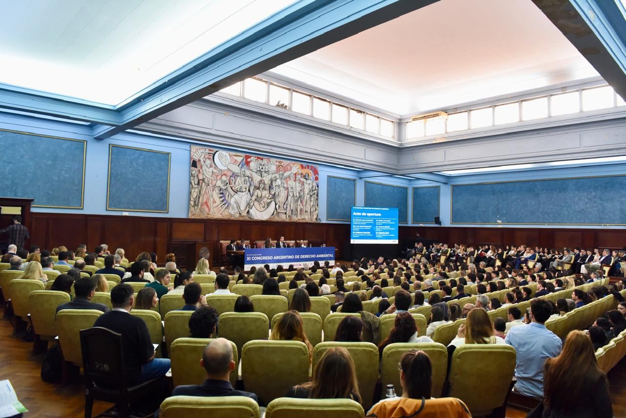 El Aula Magna de la Facultad de Derecho de la UBA fue sede de las dos jornadas del XI Congreso Argentino de Derecho Ambiental