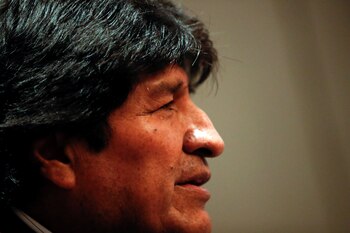 El ex presidente Evo Morales