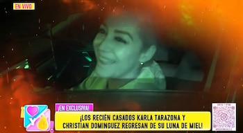 Casal: Christian Domínguez e Karla Tarazona voltaram ao Peru e explicaram se vão ampliar a família. Navio: Amor e Fogo.