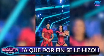 ¿Nuevo romance? Captan a Onelia Molina amaneciendo en el depa de Kevin Díaz en Miraflores. Captura: Magaly TV La Firme.