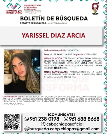 Ya se lanzó una ficha de búsqueda para dar con su paradero. (X @Libre_Prensa_)