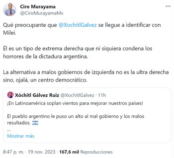 Ciro Murayama arremete contra Xóchitl