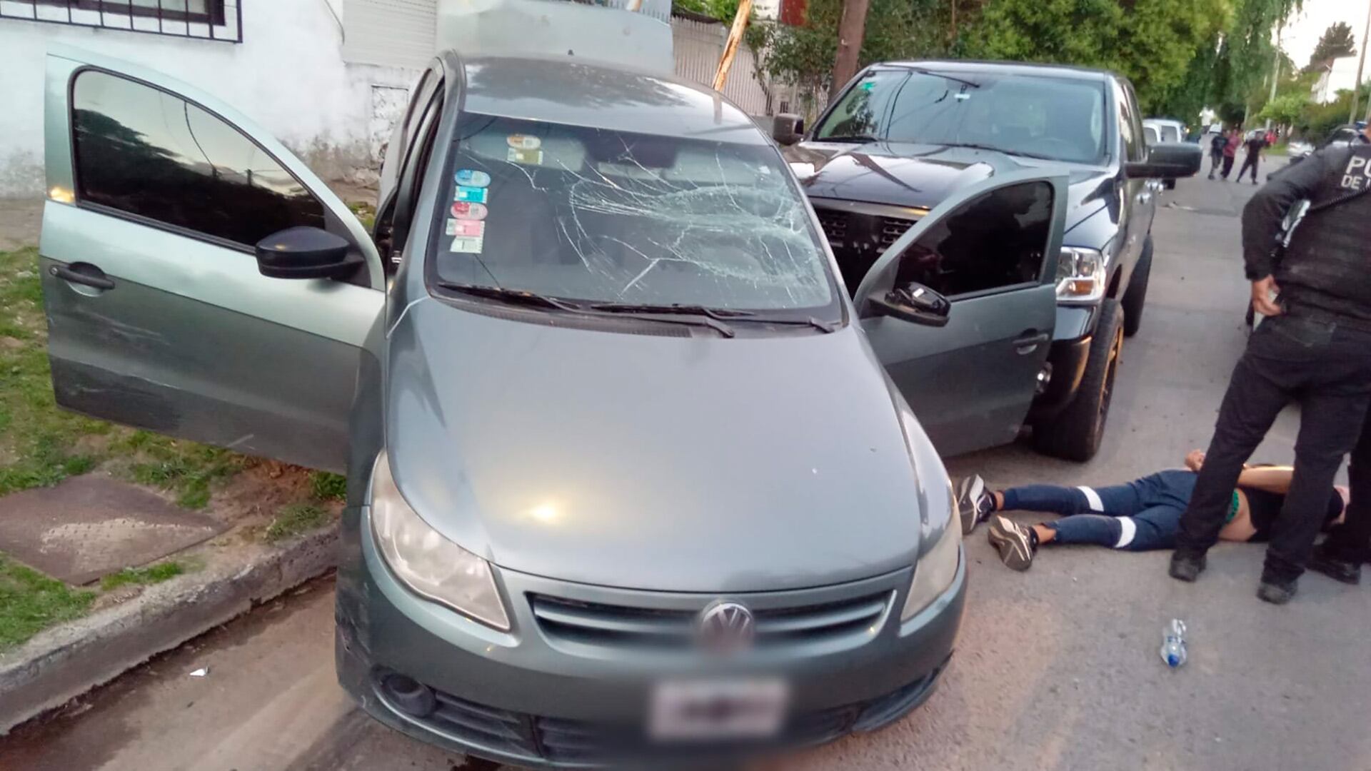 El coche en el que circulaban los delincuentes