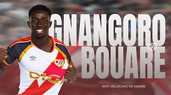 27/08/2026 Fútbol.- El centrocampista español Gnangoro Boure ficha por el Rayo Vallecano para cinco temporadas.
El centrocampista español Gnangoro Boure, de 22 años, se ha convertido en nuevo futbolista del Rayo Vallecano con un contrato de cinco temporadas, hasta el 30 de junio de 2031, gracias al acuerdo entre la entidad madrileña y su club de procedencia, el Real Betis Balompié.
ESPAÑA EUROPA MADRID DEPORTES
RAYO VALLECANO DE MADRID