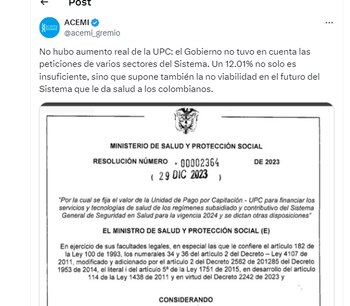 El aumento de la UPC