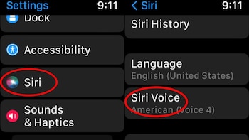 Cambiar la voz de Siri