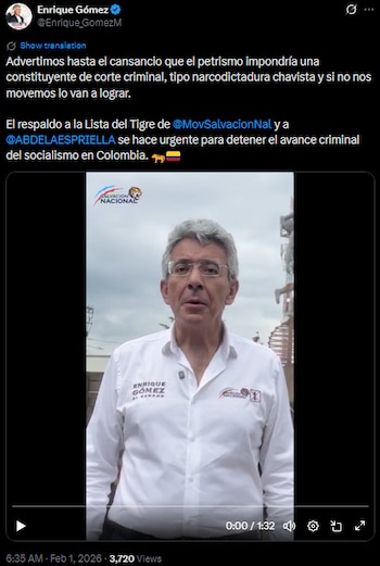 Enrique Gómez denunció que la