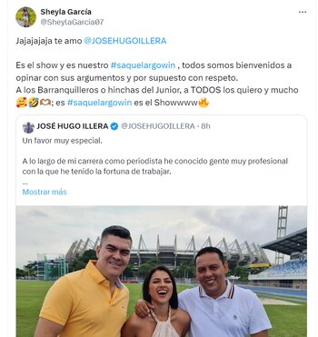 La periodista recibió cientos de