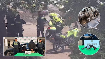 Capturan a dos presuntos fleteros en Bogotá: adaptaron un vehículo para que uno de ellos, con discapacidad, pudiera conducirlo