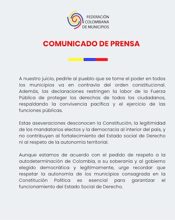 Pronunciamiento oficial en el que