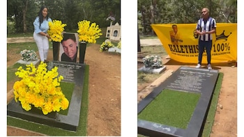 El antes y después de la tumba de Kaleth Morales - crédito @
nevis_troya/ Instagram