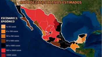 Mapa del coronavirus en México