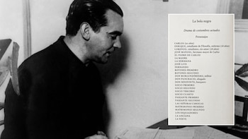 Las páginas de ‘La bola negra’ que de verdad escribió Lorca: una lista de personajes y una única escena que aparece en la película de los Javis