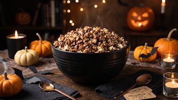 Palomitas con mantequilla negra: el snack clásico para ver películas de terror