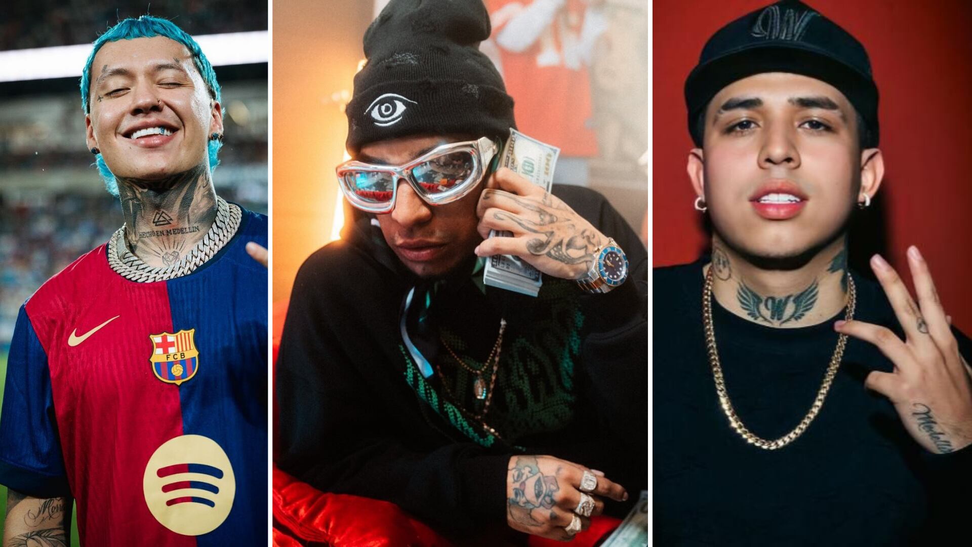 Pirlo le contestó a Westcol y lo acusó de querer apagar su carrera - crédito montaje @blessd @westcol @pirloconpowerr / Instagram