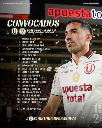 La lista de convocados de