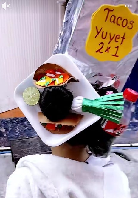 El ingenio mexicano brilló en un concurso de ‘peinados locos’.
