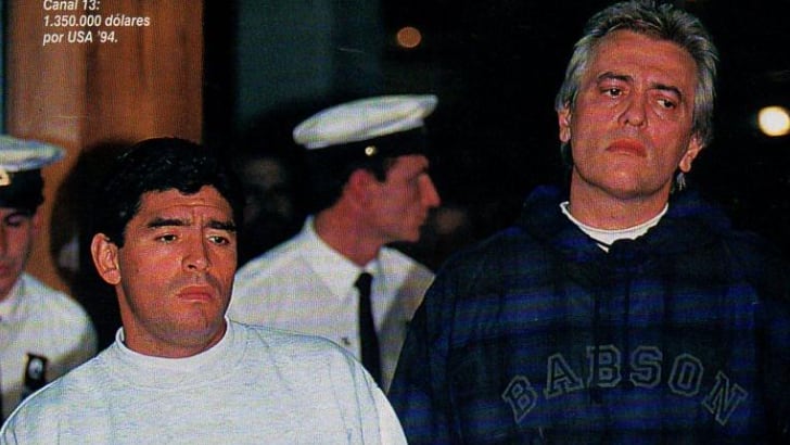Maradona, junto a Marcos Franchi