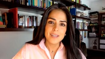 Claudia Palacios, conductora del evento