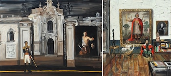 Saavedra presenta obras que se construyen a partir de imágenes de la historia del arte y de diversas civilizaciones