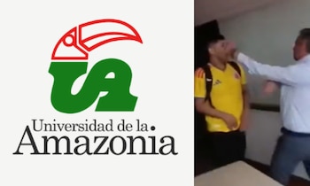 El docente acusó al estudiante de haberle faltado al respeto en más de una ocasión - crédito Universidad de la Amazonia/Sitio web y captura de pantalla @ColombiaOscura/X