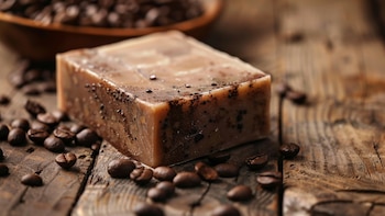 Jabón exfoliante de café: el