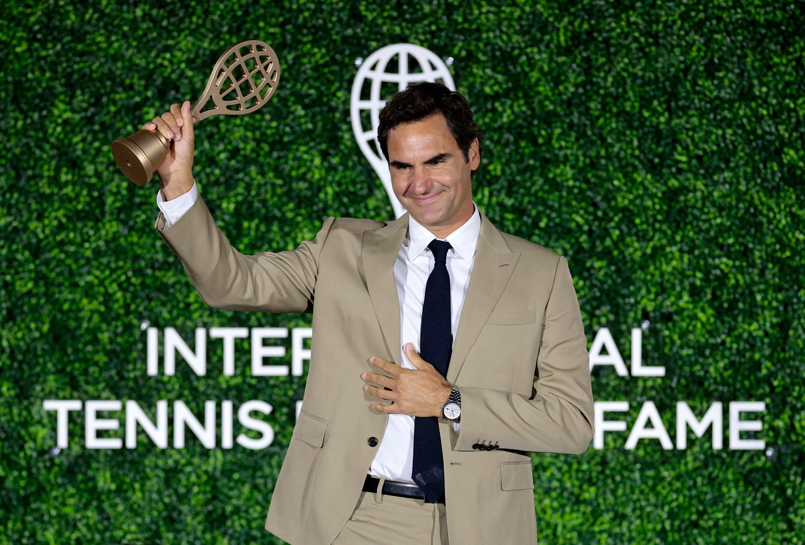 Roger Federer ingresará al Salón de la Fama del Tenis Internacional el 29 de agosto en Newport, en otro hito de su carrera. (REUTERS/Brian Snyder)