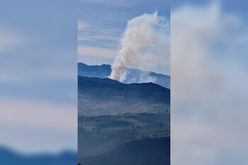 El humo generado por el