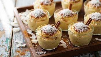 Natilla ligera de camote y coco: postre saludable y sin lácteos