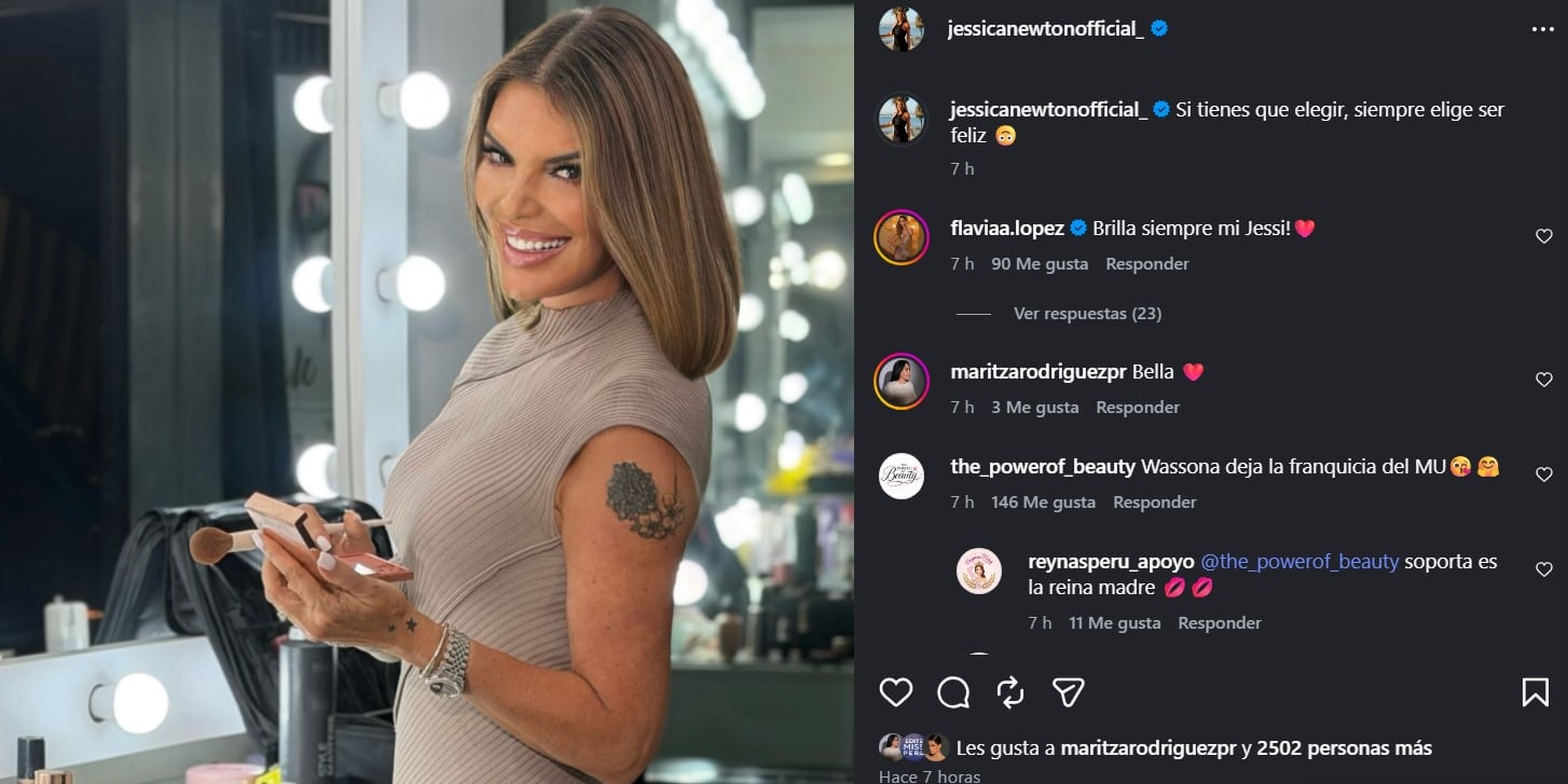 ¿Qué dijo Jessica Newton tras ser reemplazada por Luciana Fuster en Miss Grand Perú?. Captura: IG.