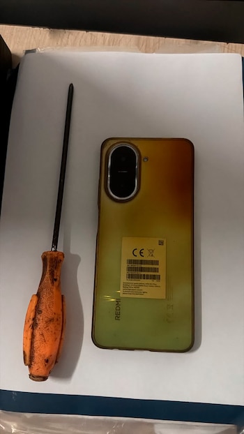 El celular de la víctima y el destornillador con el que lo habrían amenazado