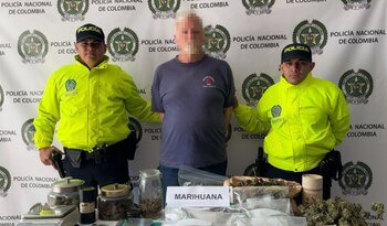 El extranjero también comercializaba marihuana por 20 dólares el gramo - Policía Medellín