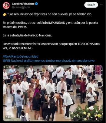 La secretaria general del PRI