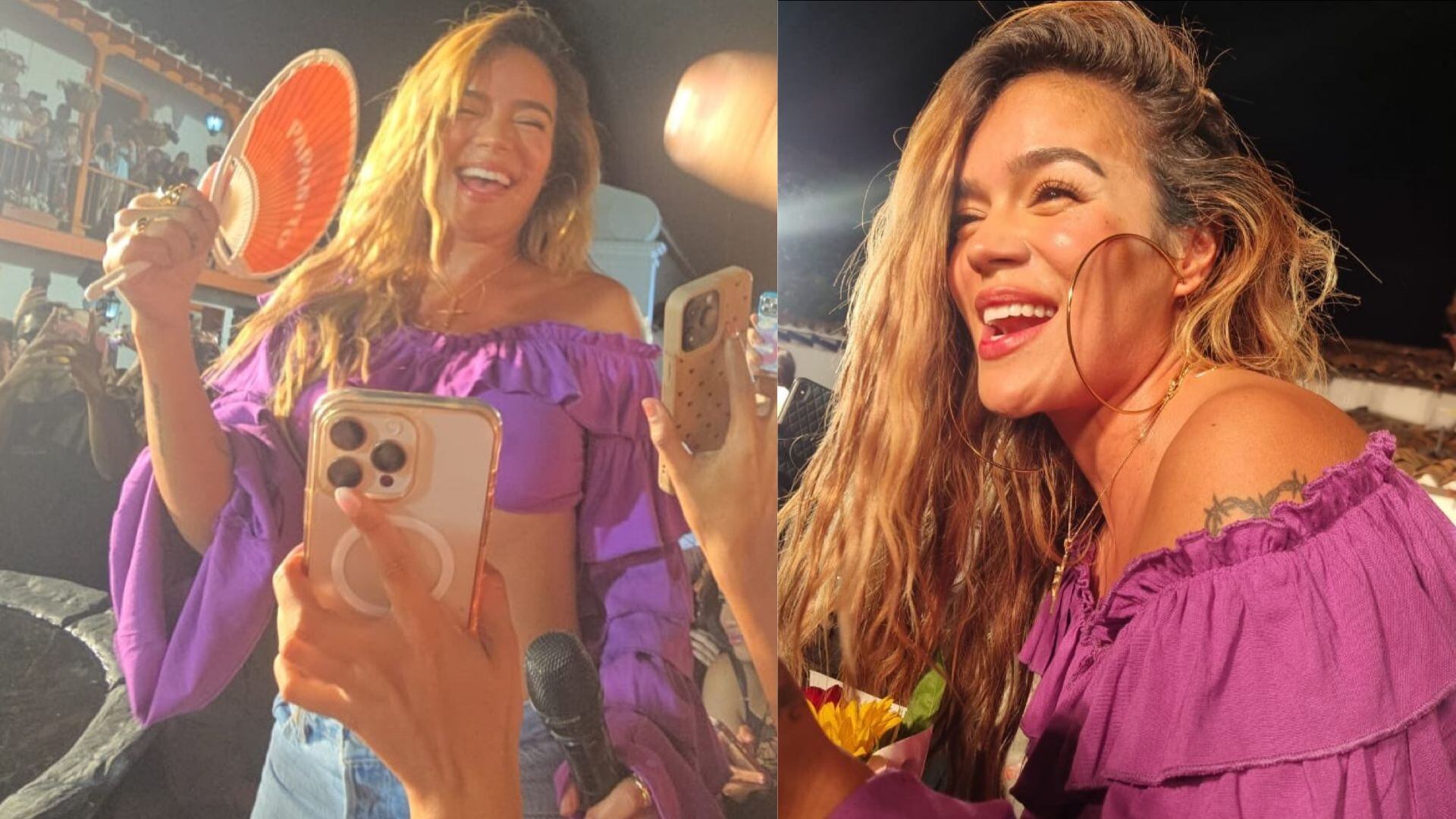 Karol G llegó de sorpresa al corazón de Medellín y encendió la emoción de sus seguidores en el Pueblito Paisa. - crédito @karolgesp_/Instagram