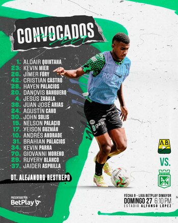 Convocados de Atlético Nacional