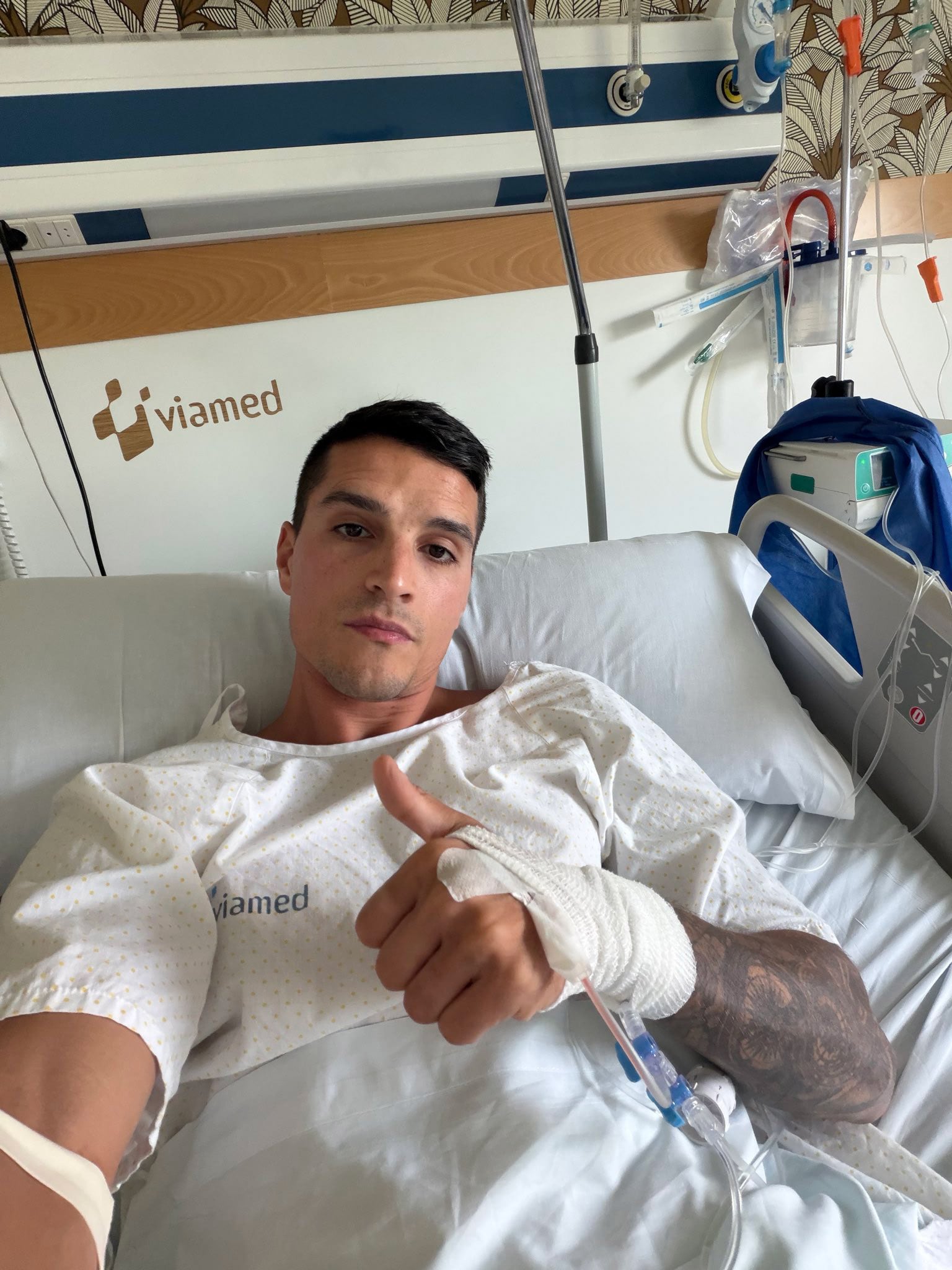 Erik Lamela mostró su evolución en la operación de cadera (@ErikLamela)