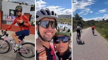 La escapada ciclista de Juana Viale y Yago Lange: amor, deporte y paisajes soñados