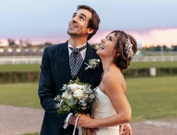 Valeria Bringas en su boda.