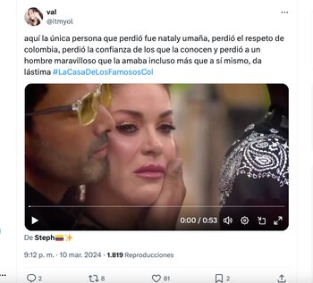 La actriz Nataly Umaña es