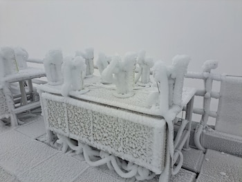 Gelo e gelo em Izaña,