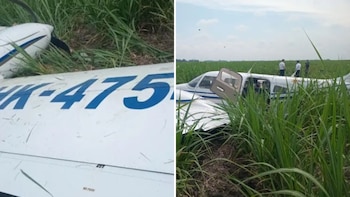 En inmediaciones del aeropuerto de Cali, una aeronave aterrizó antes de tiempo. Los ocupantes no sufrieron lesiones de gravedad - crédito Redes sociales