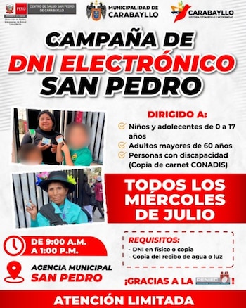 El DNI electrónico resulta clave porque ofrece una protección más sólida para la identidad digital y facilita la realización de distintos trámites en línea con elevados niveles de seguridad - Créditos: Municipalidad de Carabayllo.