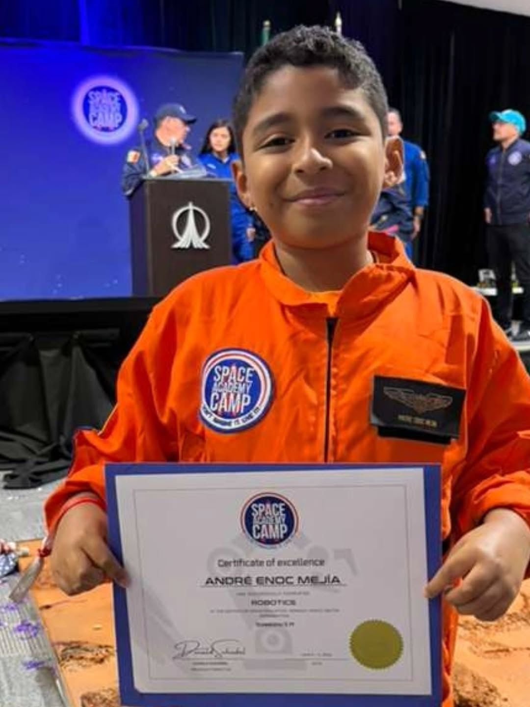 André Enoc Mejía Romero fue el primer representante de Honduras en integrarse al NASA Space Academy Camp 2026.