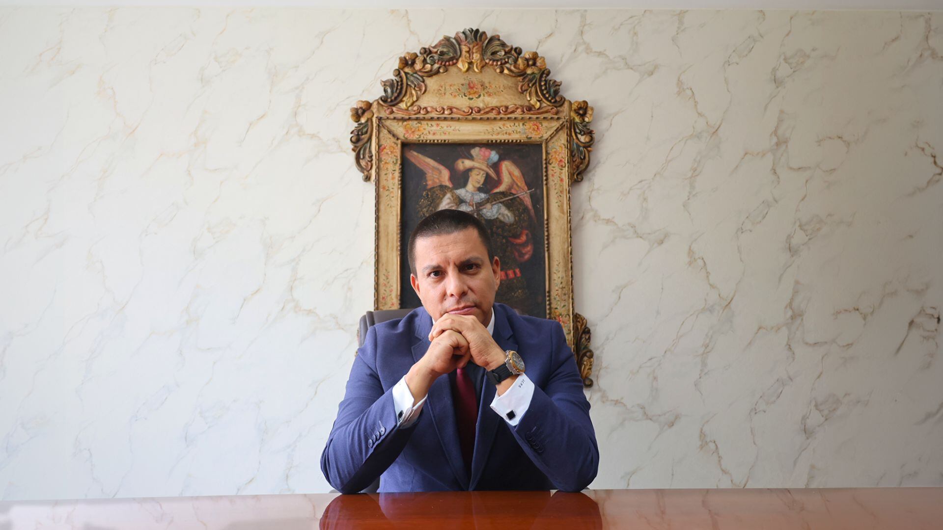 Juan Carlos Portugal, abogado de la presidenta Dina Boluarte, alega que es el principal responsable de que la mandataria no se dirija a la prensa. (Paula Elizalde / Infobae Perú)