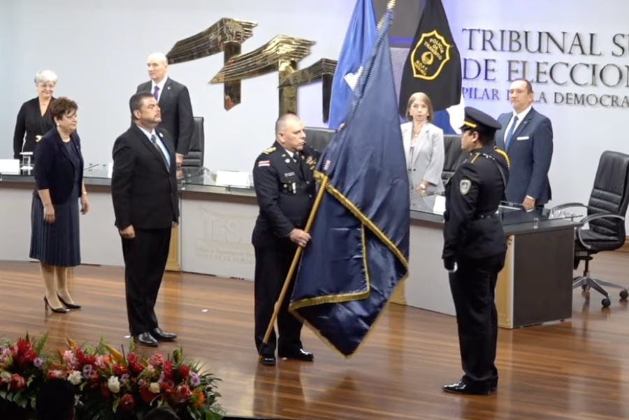 El TSE devolvió el mando de las fuerzas policiales al Poder Ejecutivo tras el proceso electoral. Cortesía: Captura transmisión TSE